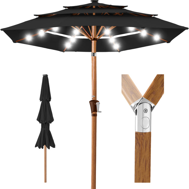 Best Choice Products 10ft 3-Tier Solar Patio Umbrella 2