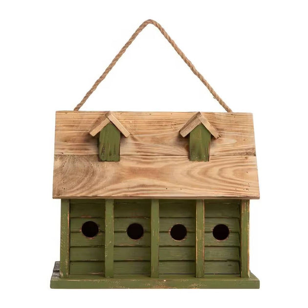 Hivvago Grünes Holz Garten Vogelhaus 2