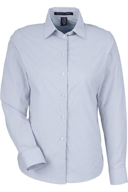 Devon & Jones CrownLux Performance Microstripe Dress Shirt Multi XLarge 2