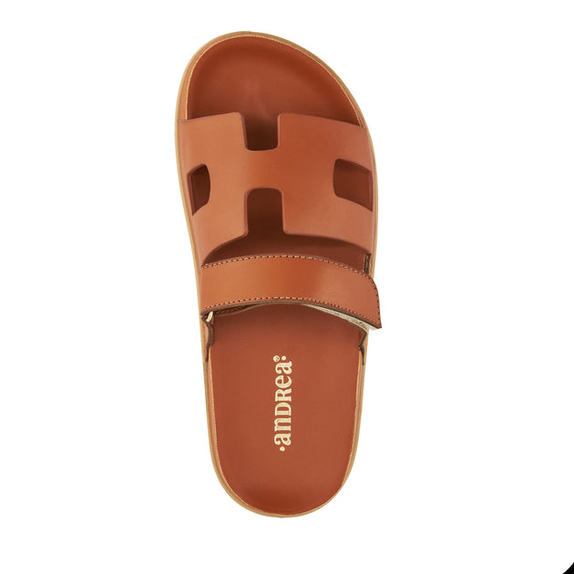 Andrea Women's Hook and Loop Sandals Brown US 9 4