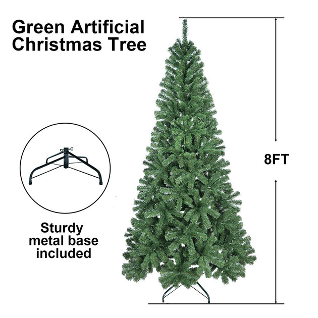 Hivvago 8FT Artificial Christmas Tree Green 4
