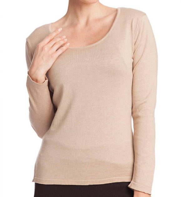 ANGEL Long Sleeve Top Beige XLarge 3