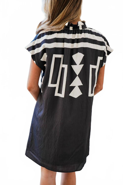 THML Behr Print Mini Dress Black XSmall 3