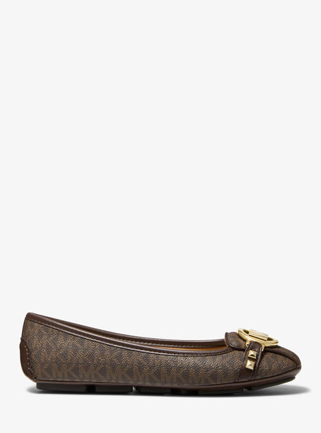 Michael Kors Fulton Studded Logo Moccasin Brown US 7 4