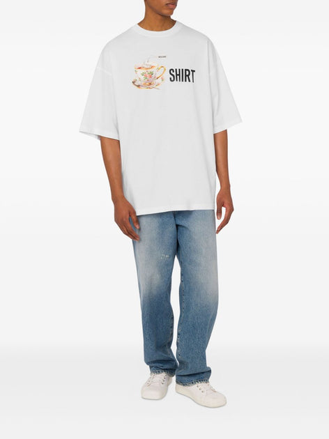 Moschino Over T-Shirt Blanc Small 3