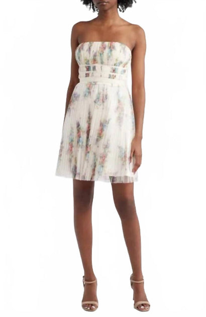 Lulus Calais Robe Mini Plissée Multi Large 2
