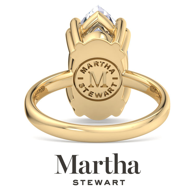 Martha Stewart Marquise Lab Grown Diamond Solitaire Ring White US 7 8