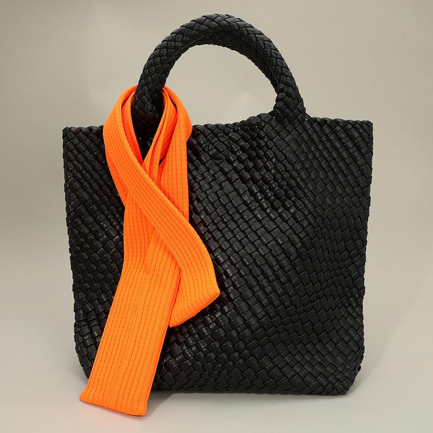 FASHNZFAB Long Ribbed Knit Phone Pouch Orange 3