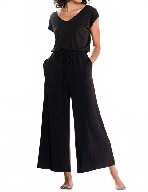 Yala Kiova V-Neck Bamboo Jumpsuit Black XL 2