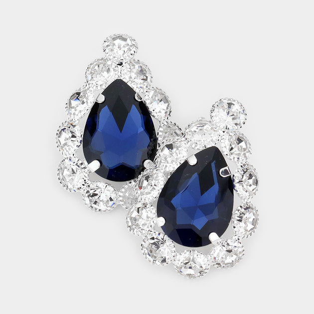 FASHNZFAB Teardrop Earrings Blue 3