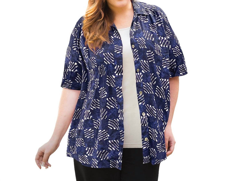 On The Plus Side Elaine Shirt Blue 4XLarge 2