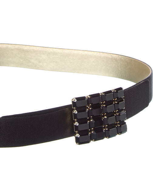 Roger Vivier Satin Belt Black 80 cm 3