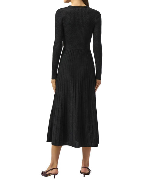 Joseph Ribkoff Pleated A-Line Dress Black Medium 3