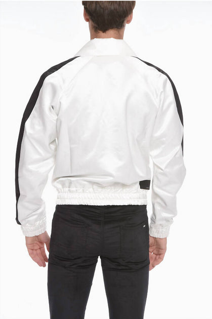Amiri Zip Track Stripe Jacket White Black Size Small 4