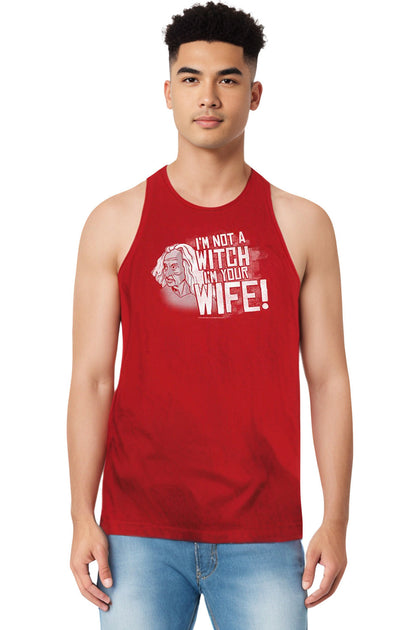 Gildan Princess Bride Not A Witch Tank Red XL 4