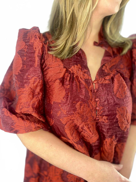 GLAM Maribel Rüschenkleid Rot Small 3