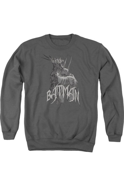 Gildan Batman Scary Right Hand Crewneck Sweatshirt Grau Groß 2