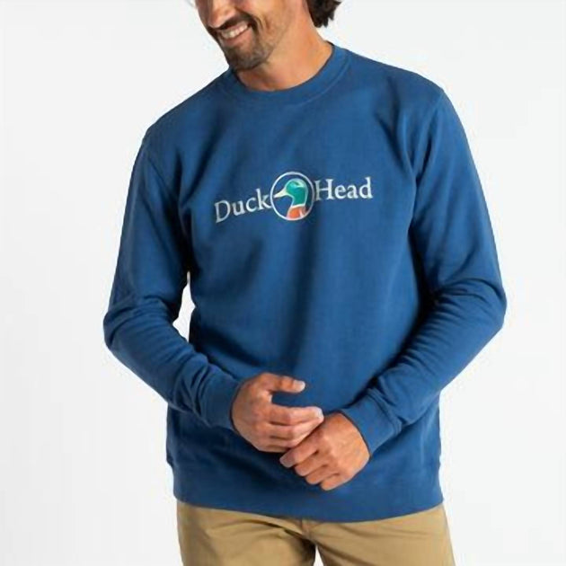 Duck Head Vintage Logo Crewneck Sweatshirt Blue Small 2