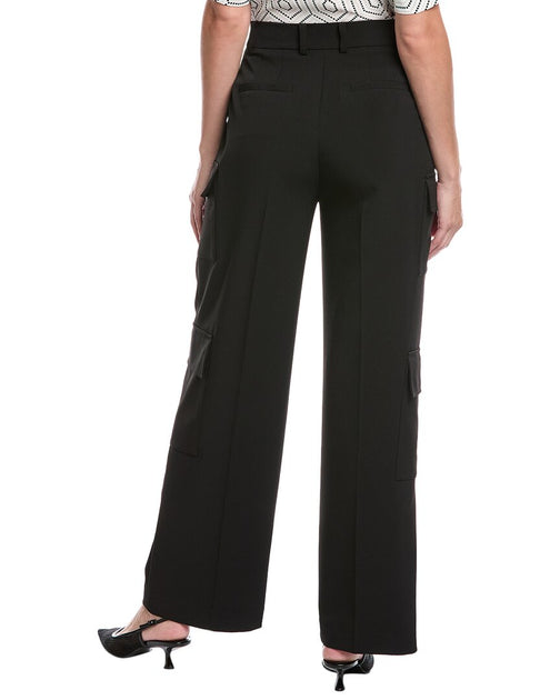 Kenneth Cole Fly Front Pleated Cargo Pant Black US 2 3