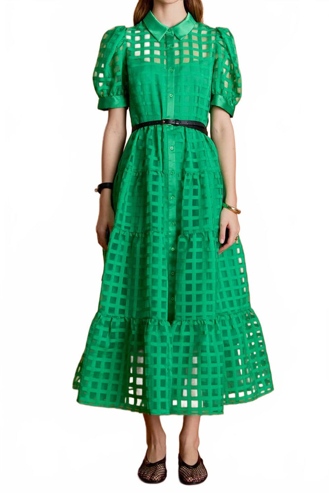 women's gridded organza tiered maxi dress English Factory Women's Gridded Organza Tiered Maxi Dress, Bordeaux, XS at Amazon Women's Clothing store
