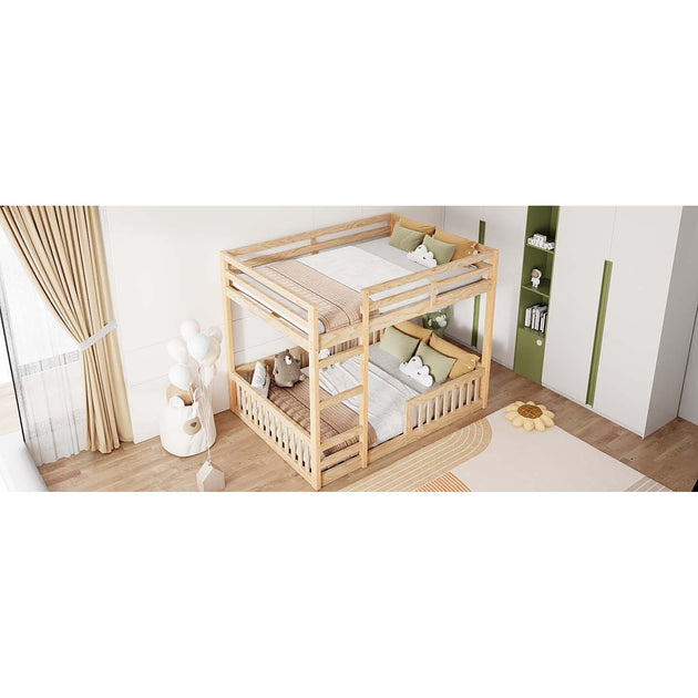 Streamdale Full over Full Wood Bunk Bed Natural 4