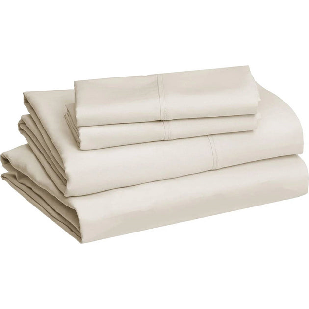 Hivvago Twin Ivory 100% Egyptian Cotton Sheet Set 3