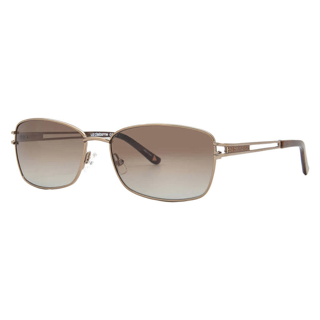 Liz Claiborne Brown Gradient Rectangular Ladies Sunglasses L  display picture 2