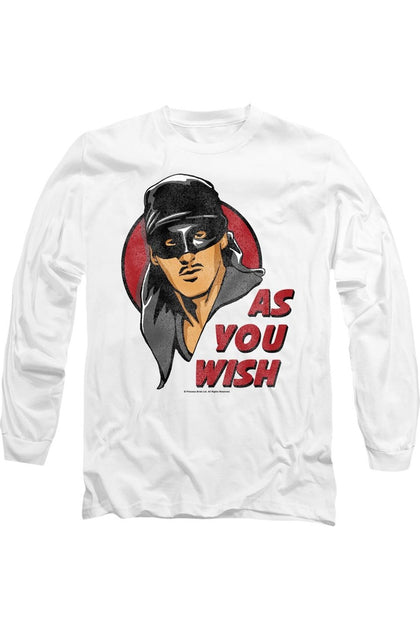 Gildan Princess Bride As You Wish Long Sleeve T-Shirt White Medium 2