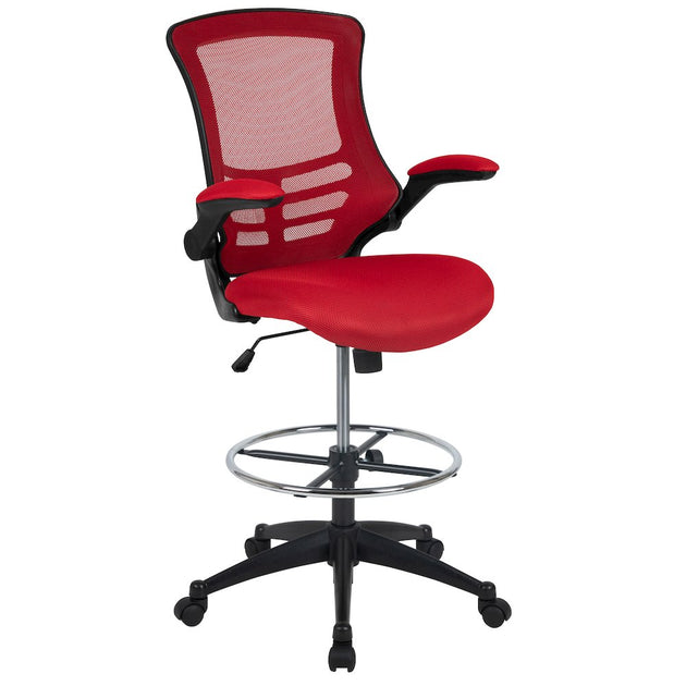Flash Furniture Mittelhohes rotes Netz-Entwurfsstuhl 2