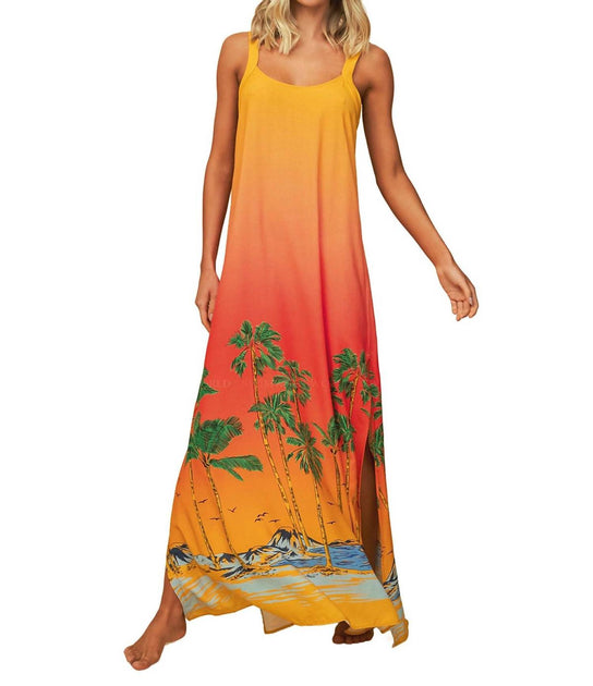 Maaji Cali Sunset Lucille Robe Longue Orange Medium 2