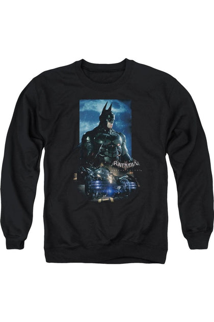 Gildan Batman Arkham Knight Batmobile Crewneck Sweatshirt Black XL 2