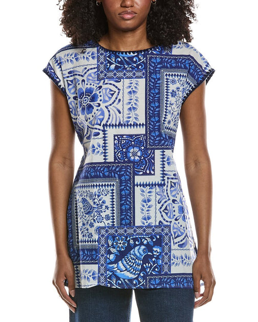 Johnny Was Dolman Tunic Blue Large 2
