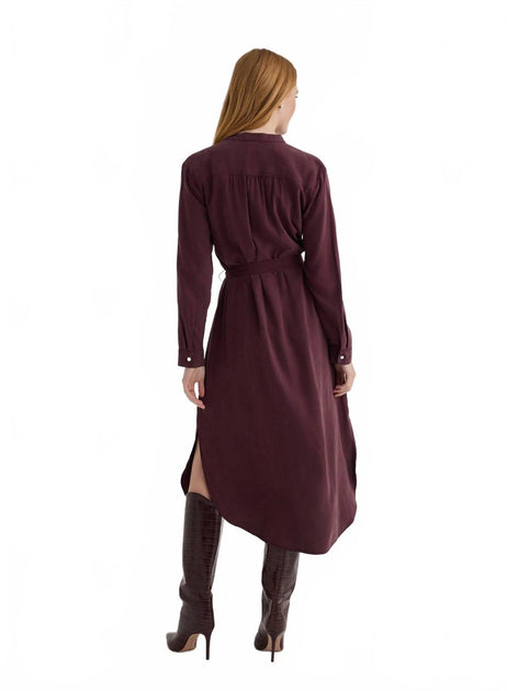 Bella Dahl Flowy Hem Dress Red Large 3