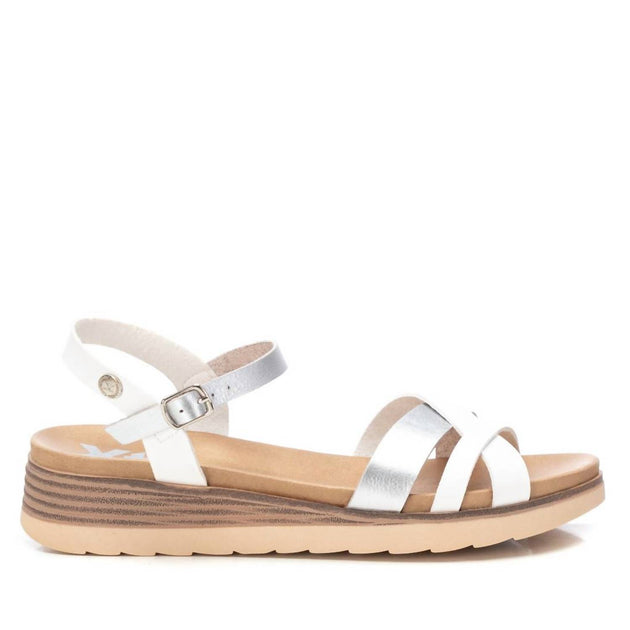 Xti Women's Low Wedge Strappy Sandals White US 6 3