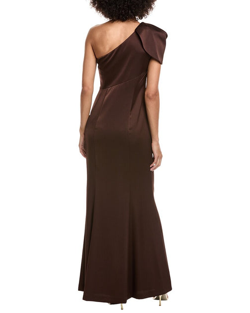 Aidan Mattox One-Shoulder Gown Brown US 2 3