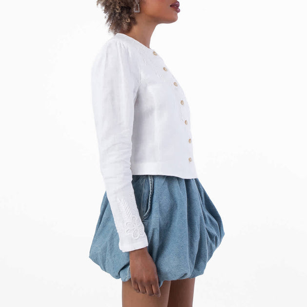 Polo Ralph Lauren Linen Jacket White US 2 3