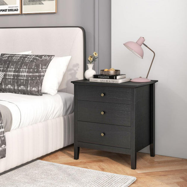 Hivvago Nightstand Black 4