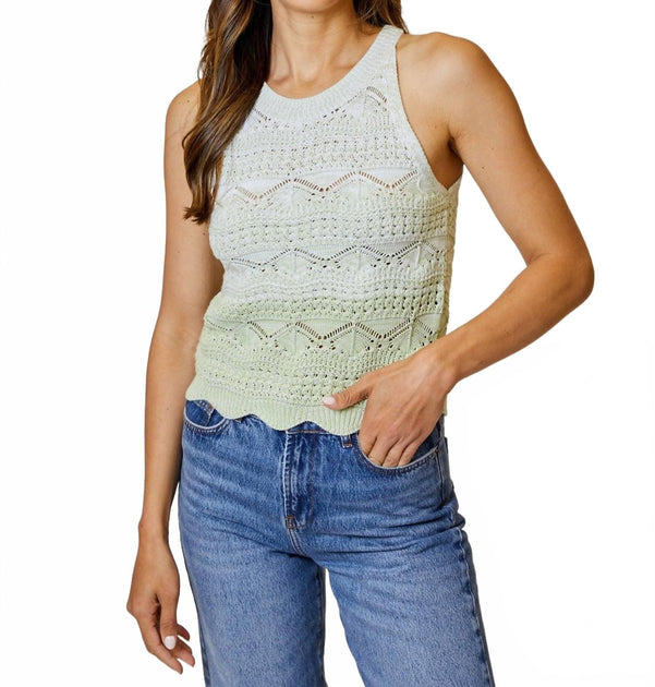 dh NEW YORK Ombre Halter Top Green Medium 2