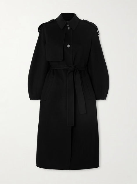 Mackage Women's Ceyla Belted Wool-felt Coat, Black | ShopSimon