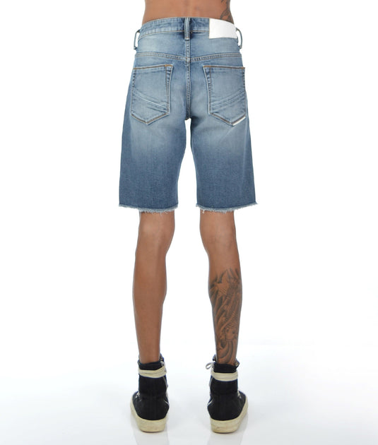 HVMAN Mero Slim Stretch Denim Shorts Blue 31 4