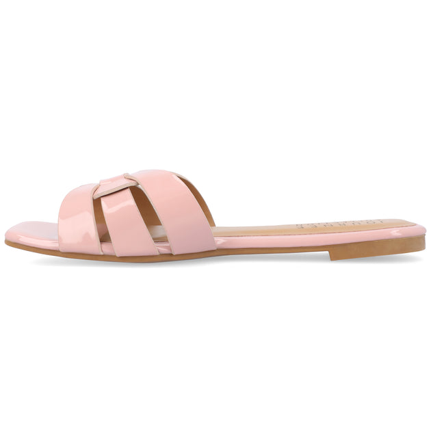 Journee Collection Arrina Flat Sandal Gold US 11 3
