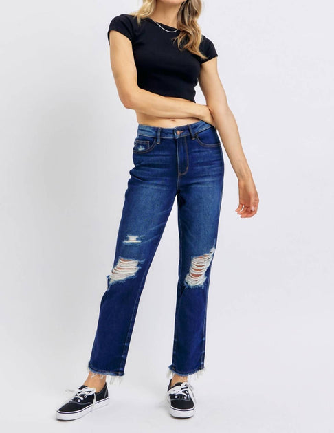 Judy Blue Magic Straight Leg Jeans Blue 25 3