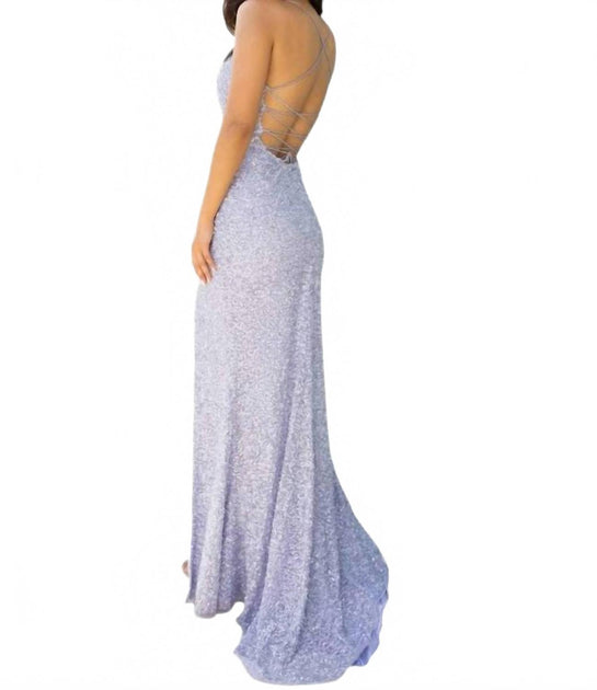 Primavera Sequin Gown Purple US 4 3