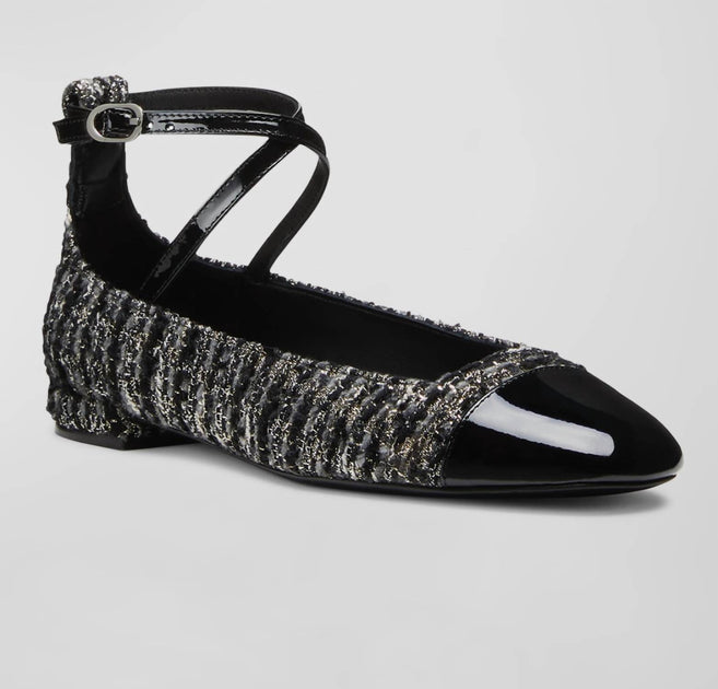 Stuart Weitzman Eden Strap Flat Black US 9 2