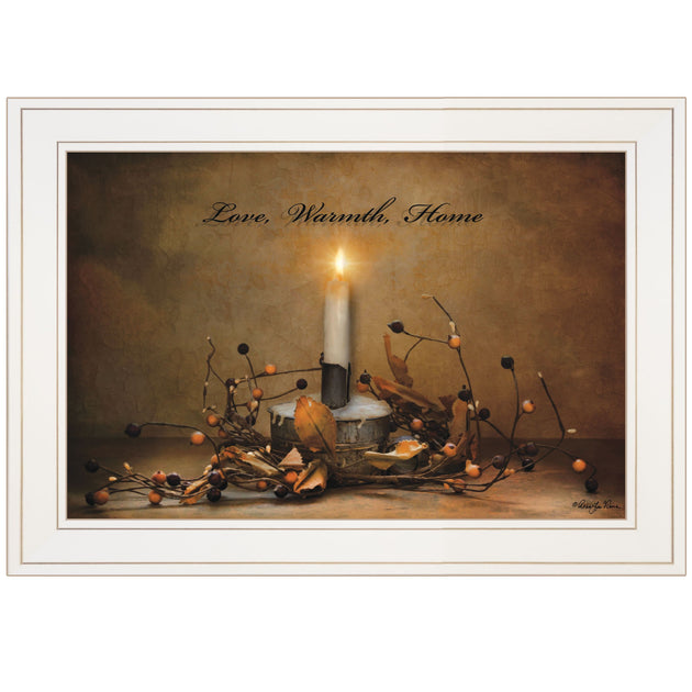 Hivvago Love Warmth Home 1 Framed Print White 3