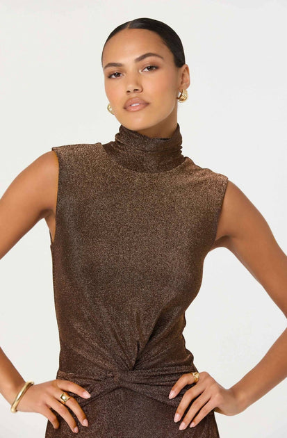 ASTR Riana Maxi Dress Brown Small 4