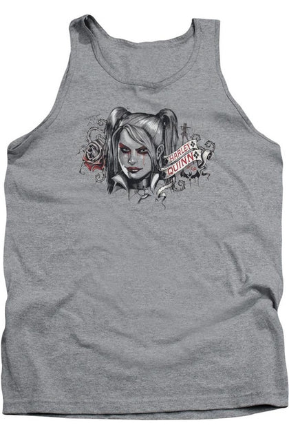 Gildan Batman Arkham Knight Hq Sketch Tank Top Grey Small 2