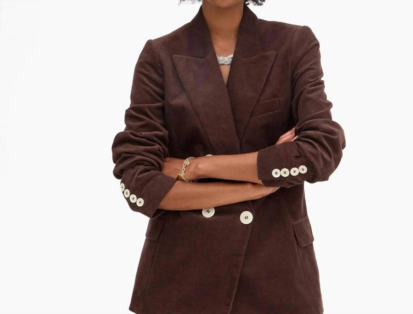 Clare V. Le Blazer Jacke Schokolade Klein 4