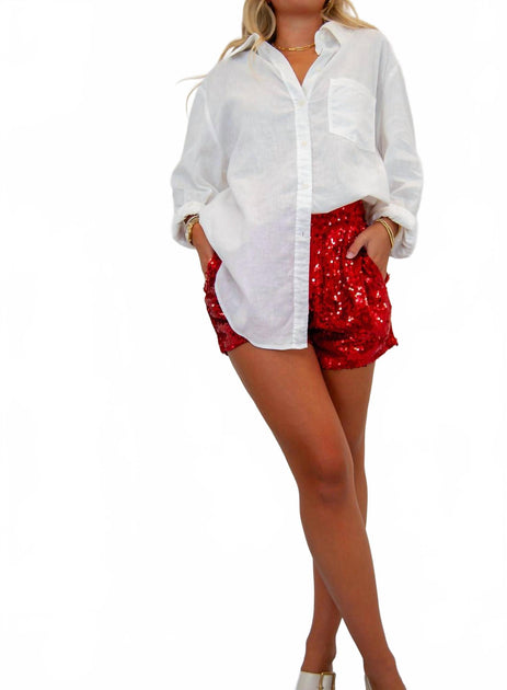 Timing Sequin Short Red Large 2
