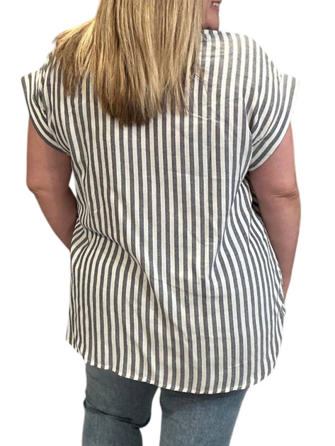 Sew In Love Stripe Top Blue Medium 3